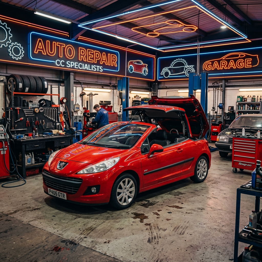 Peugeot 206 CC Katlanır Sert Tavan Tamiri Maslak